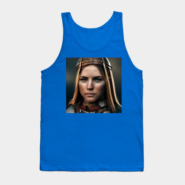 Viking Shield Maiden Tank Top by Grassroots Green